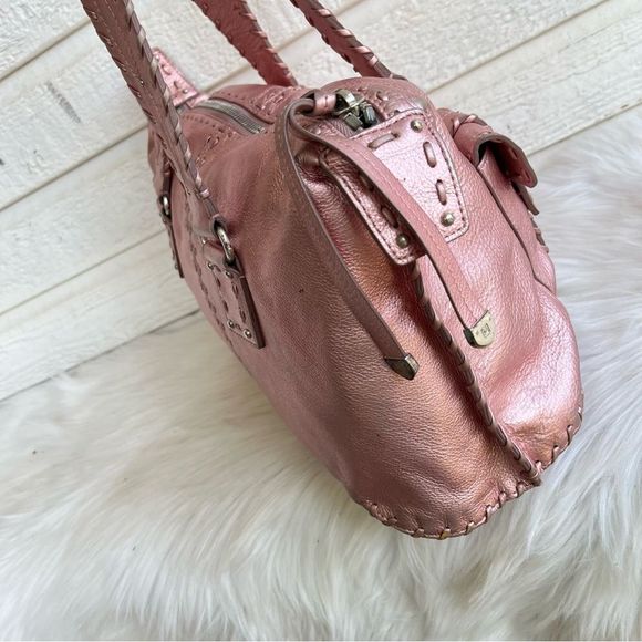 MICHAEL KORS Metallic Pink Western Gma Bedford Mercer Fulton Tote Handbag - Picture 4 of 10